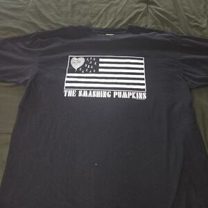 Rare Vintage Smashing Pumpkins Flag T-Shirt 2007. 2XL Y2K Grunge Rock Punk